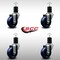 Service Caster 3.5'' SS Solid Poly Wheel Swivel 1-3/4'' Expanding Stem Caster Set, 4PK SCC-SSEX20S3514-SPUS-134-4 - alternate 3